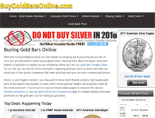 Tablet Screenshot of buygoldbarsonline.com
